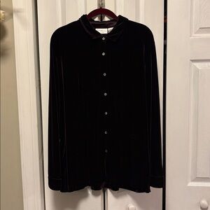 Worthington Deep Purple Velvet Shirt